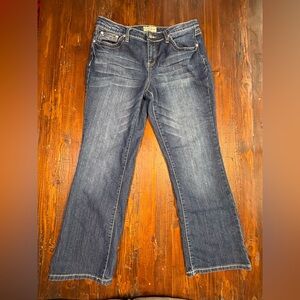 Earl Bootcut Jeans Rhinestones Studded Embroidered Medium Wash Women’s Sz 10P